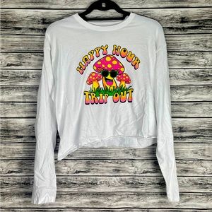Chic & Cheerful Mushroom Crop Long Sleeve - XL